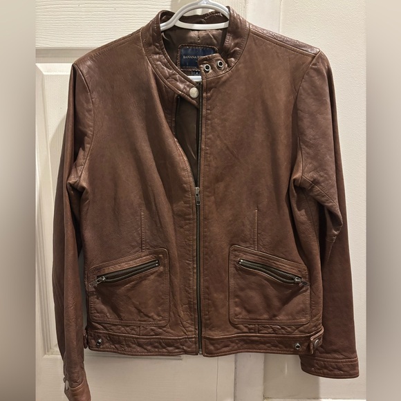 Brown Leather Jacket - Picture 2 of 2